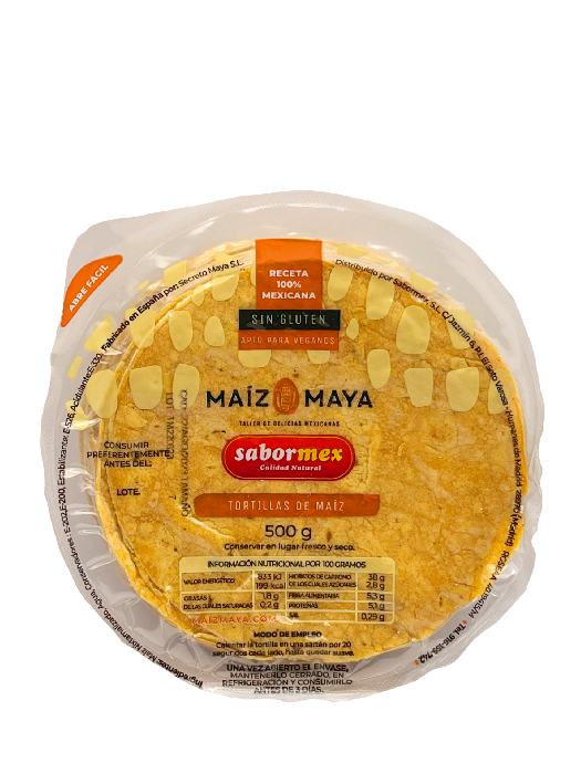 Tortillas de Maíz Maya Sin Gluten 15 cm.